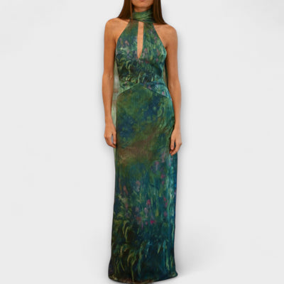 Ewa | Iris Druck Monet Maxikleid