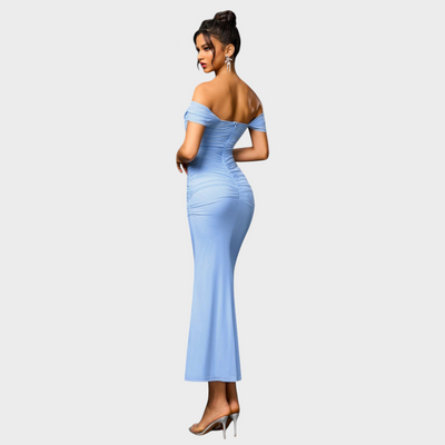 Joanna | Sukienka Bodycon z marszczeniami na ramiączkach