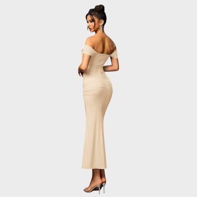 Joanna | Sukienka Bodycon z marszczeniami na ramiączkach