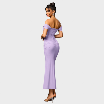 Joanna | Sukienka Bodycon z marszczeniami na ramiączkach