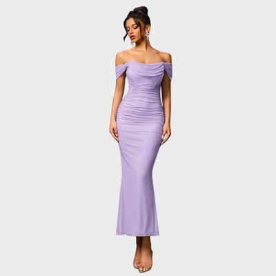 Joanna | Sukienka Bodycon z marszczeniami na ramiączkach