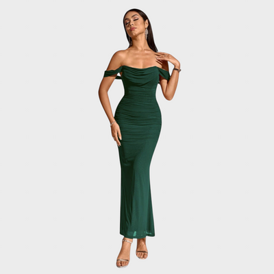 Joanna | Sukienka Bodycon z marszczeniami na ramiączkach