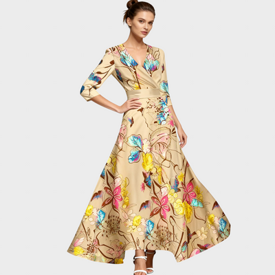 Małgorzata | Elegancka Sukienka z Projektowanymi Rękawami