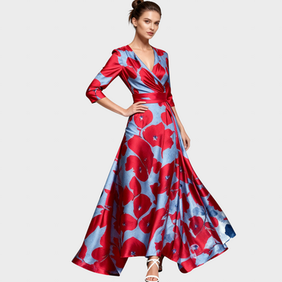 Małgorzata | Elegancka Sukienka z Projektowanymi Rękawami