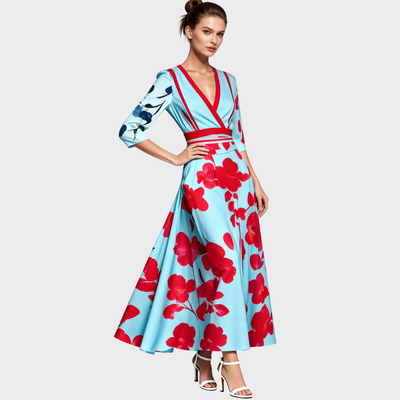 Małgorzata | Elegancka Sukienka z Projektowanymi Rękawami