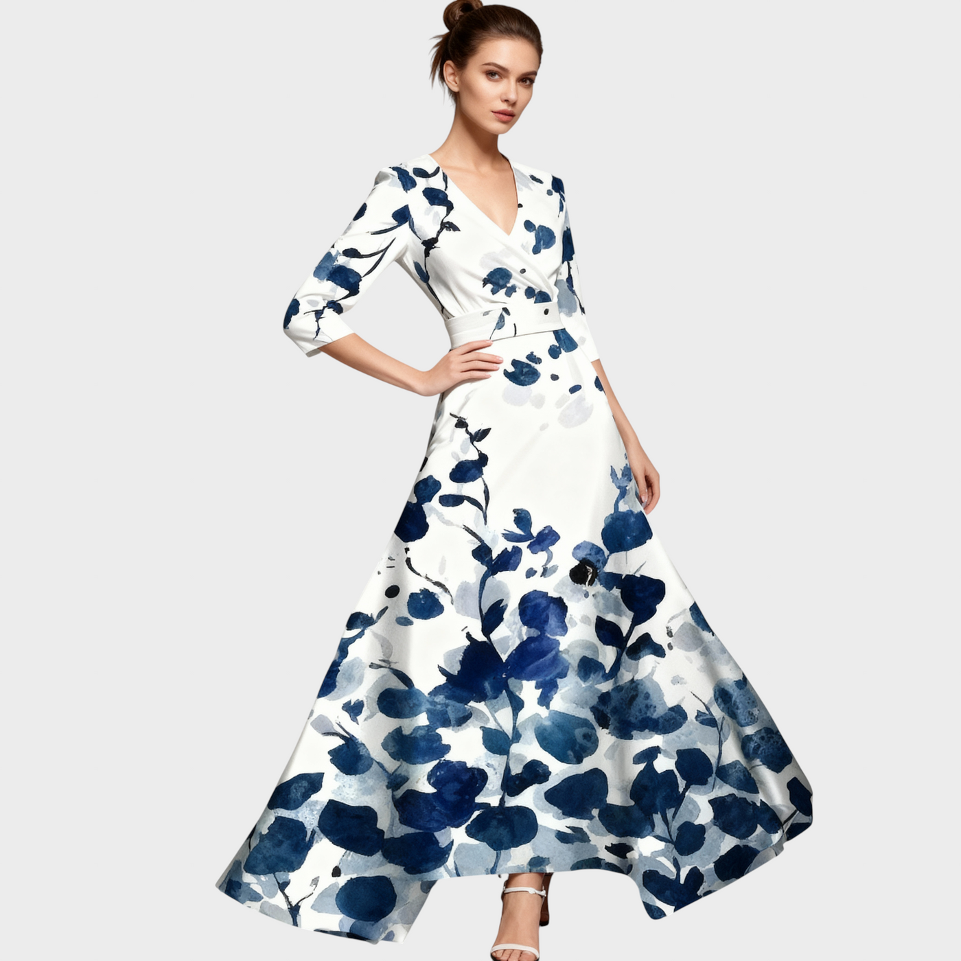 Małgorzata | Elegancka Sukienka z Projektowanymi Rękawami